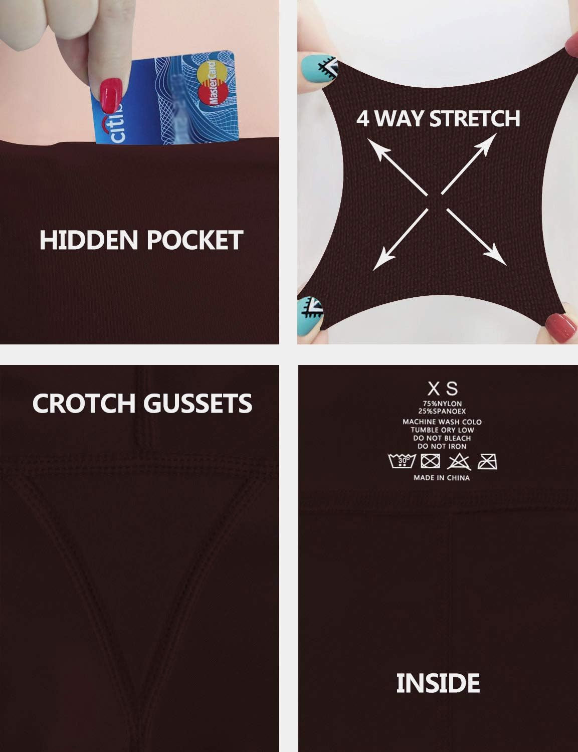 25"/26"/27"/28" Basic/Super High Waist/Embossed Pattern Yoga Pants Running Workout Leggings Tummy Control