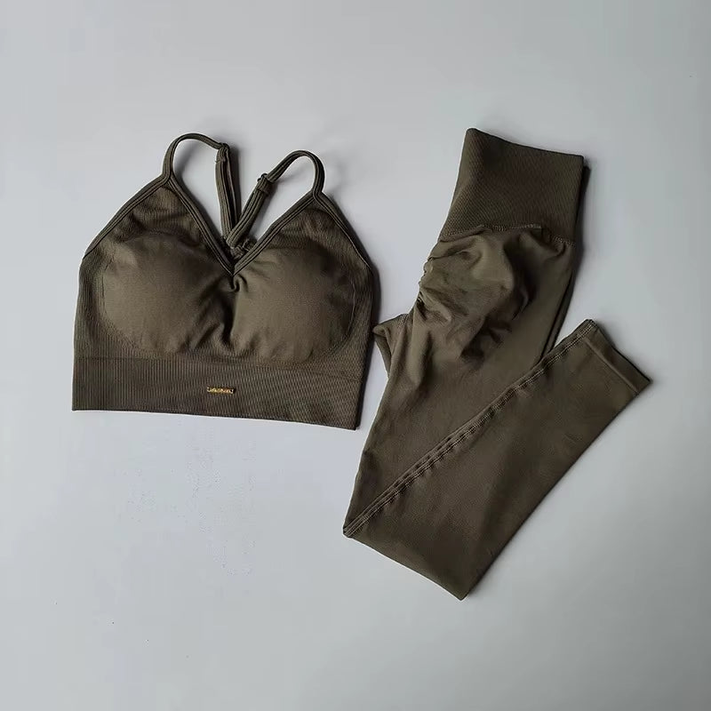 Peach High-Waisted Hip-Lifting Women'S Exercise Suit Shockproof Yoga Fitness Clothes for Running and Styling