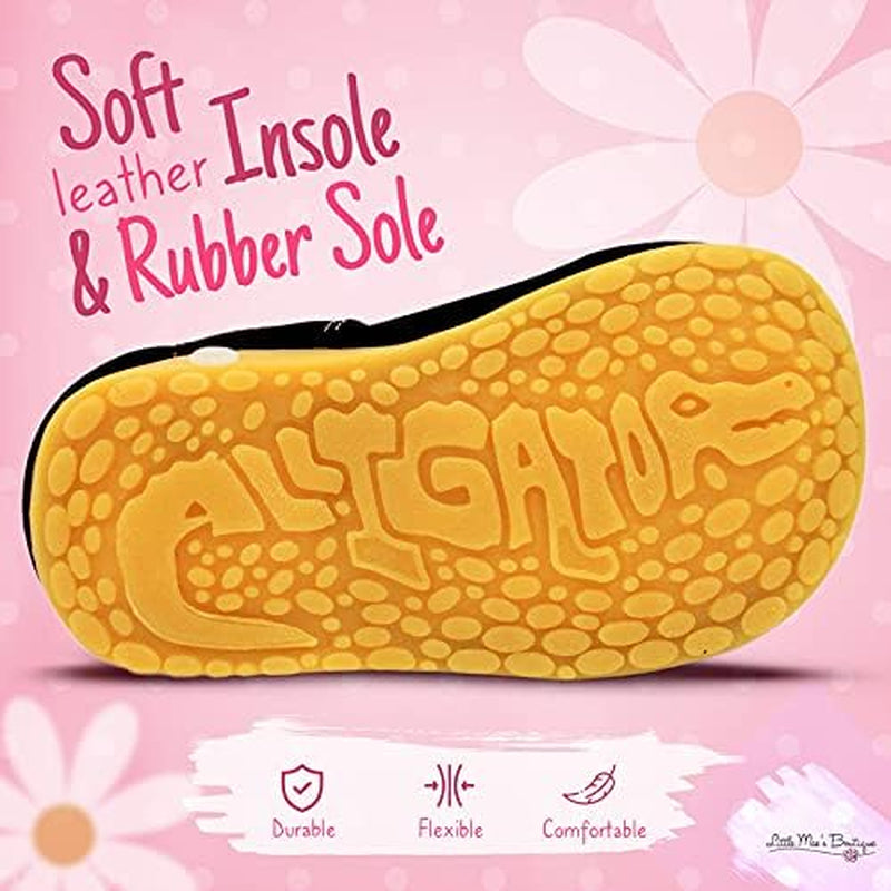 Mary Jane Squeaky Shoes for Toddler Girls, Ideal Walking Shoes with Removable Squeaker and Adjustable Strap - Soft Sole Shoes for Little Girls